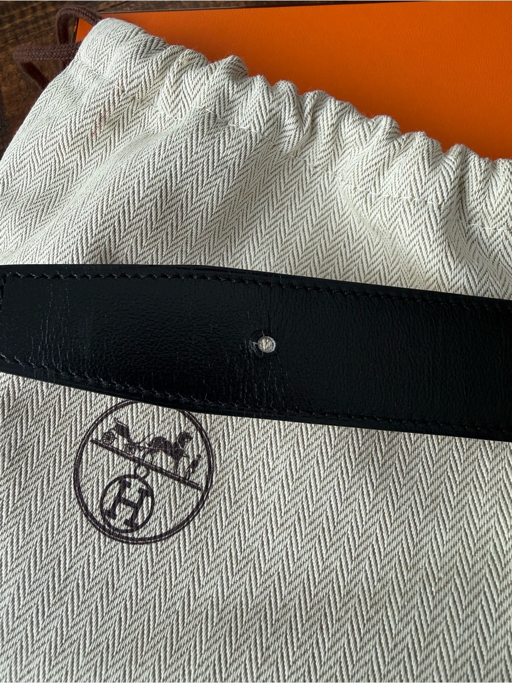 Hermes Reversible Calfskin Belt with H Buckle in Brushed Silver - Picture 7 of 11